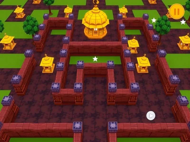 Golden Temple Maze Challenge gameplay screenshot
